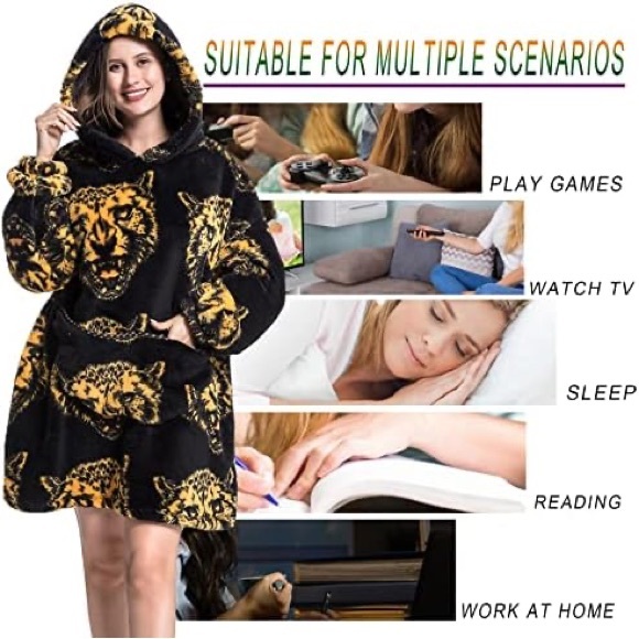 🐆 Sherpa Blanket Hoodie - Picture 3 of 6